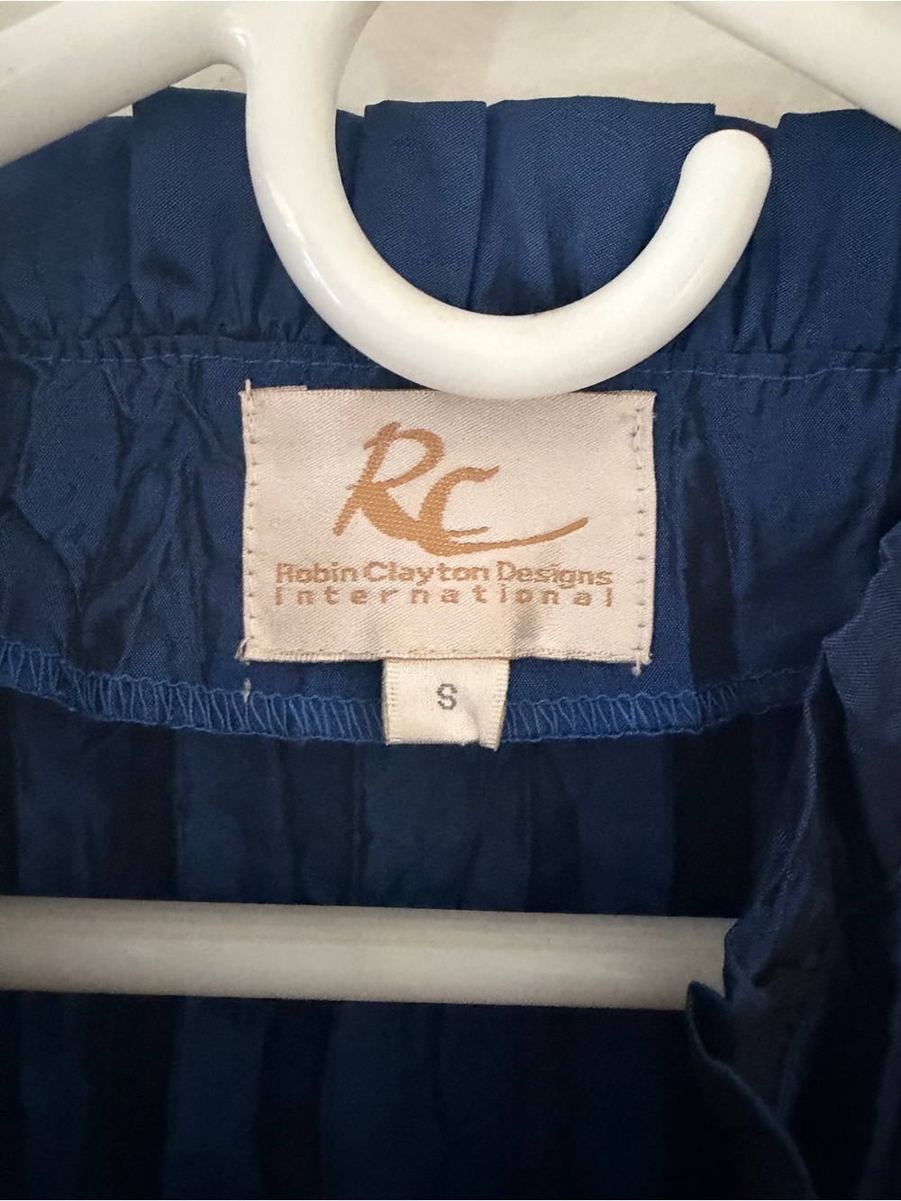 R&M Richards Blue Ruffled Pleat-Texture Button Front Blouse - Picture 2 of 3